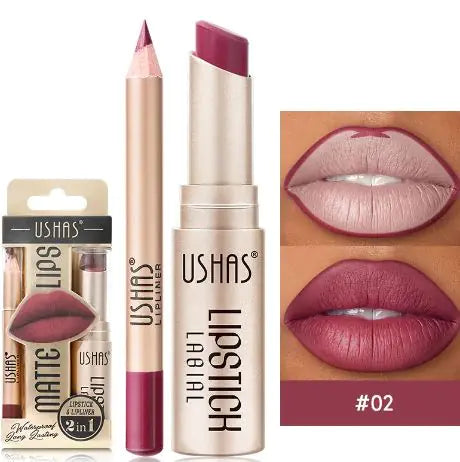 USHAS Matte Stain-Free Waterproof Nude Lipstick